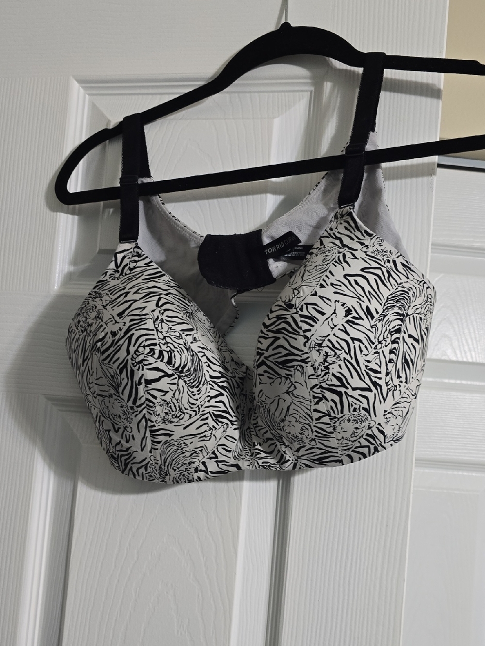 torrid Black & White Animal-Print Support Bra